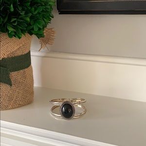 Silver statement bracelet